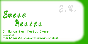 emese mesits business card